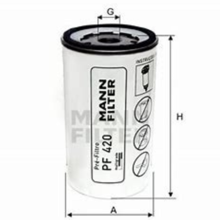 Filtro De Combustível Mann M.benz 2726 2008-11 Pf420
