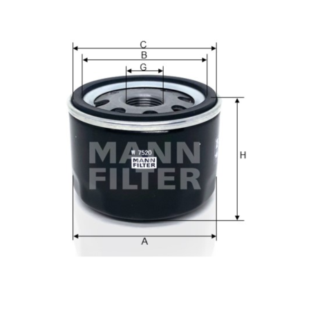 Filtro de óleo Renault Sandero 1.6 8V Hi-Flex 2012 W7520