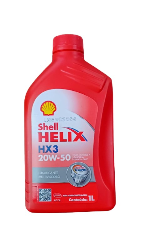 ÓLEO LUBRIFICANTE MULTIVISCOSO SHELL HELIX HX3 20W50 1L